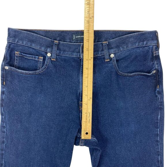Everlane Uniform Jeans Mens 35x32 Blue 4-Way Stretchy Casual Chic Career Denim - Picture 10 of 13